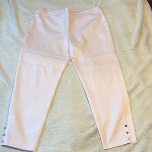 Very Light Pink Pants with Button Detail at Ankles